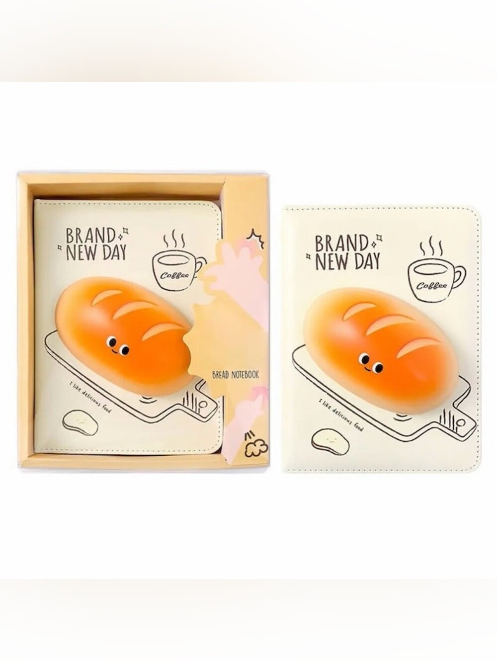 🆕️ Squeeze Stress Stretch Squishy Notebook- Brand New Day Bread